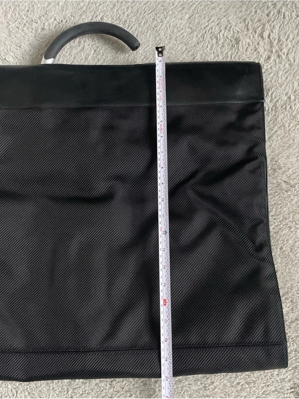 Zero Halliburton Garment Bag Case Suit Cover Black Nylon Carry On Carrier EUC!